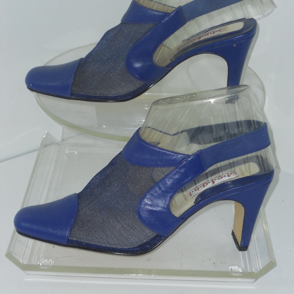 STEFANI BLUE GENUINE LEATHER SHOES SIZE 8M
